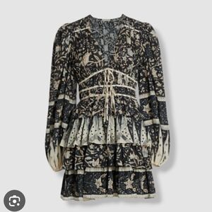 Ulla Johnson Nina Black and Cream Dress Size 12